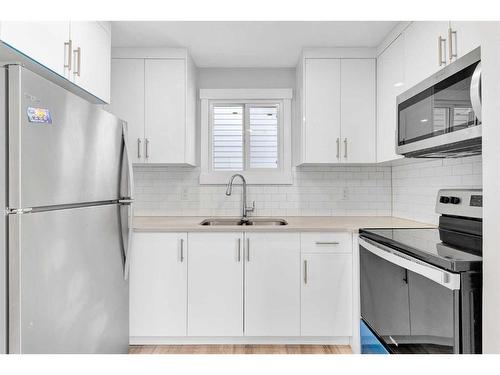 6652 Temple Drive Ne, Calgary, AB - Indoor Photo Showing Kitchen With Double Sink