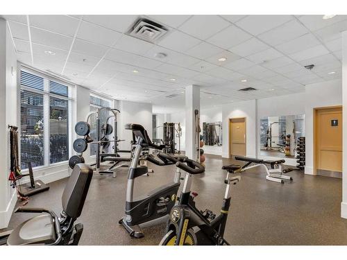 802-600 Princeton Way Sw, Calgary, AB - Indoor Photo Showing Gym Room