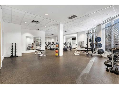 802-600 Princeton Way Sw, Calgary, AB - Indoor Photo Showing Gym Room