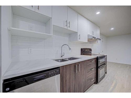 628 Maryvale Way Ne, Calgary, AB - Indoor Photo Showing Kitchen With Double Sink With Upgraded Kitchen