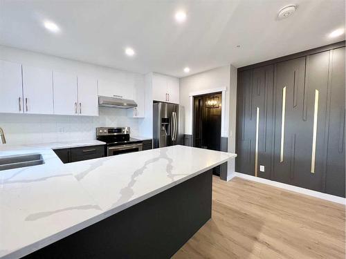 63 Margate Place Ne, Calgary, AB - Indoor Photo Showing Kitchen With Double Sink With Upgraded Kitchen