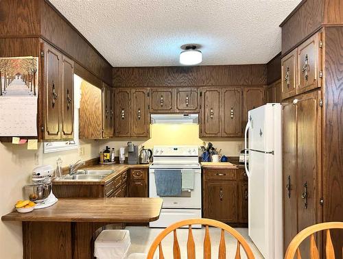 810 7 Avenue Ne, Three Hills, AB - Indoor Photo Showing Kitchen With Double Sink