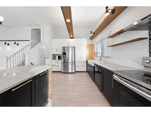 40 Bermondsey Road Nw, Calgary, AB - Indoor Photo Showing Kitchen With Stainless Steel Kitchen With Upgraded Kitchen