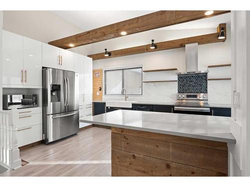 40 Bermondsey Road Nw, Calgary, AB - Indoor Photo Showing Kitchen With Stainless Steel Kitchen With Upgraded Kitchen