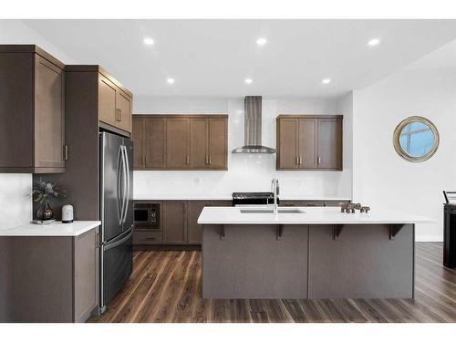 288 Legacy Reach Circle Se, Calgary, AB - Indoor Photo Showing Kitchen With Double Sink