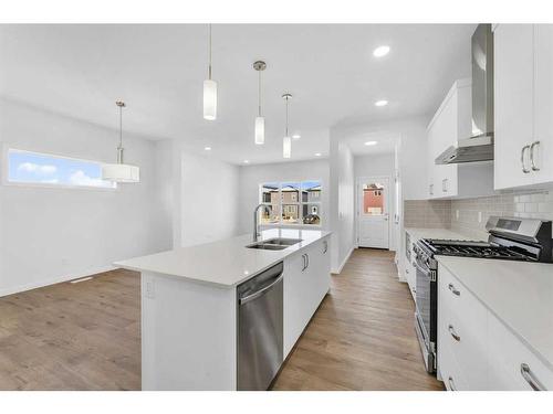 3171 Chinook Winds Drive Sw, Airdrie, AB - Indoor Photo Showing Kitchen With Double Sink With Upgraded Kitchen