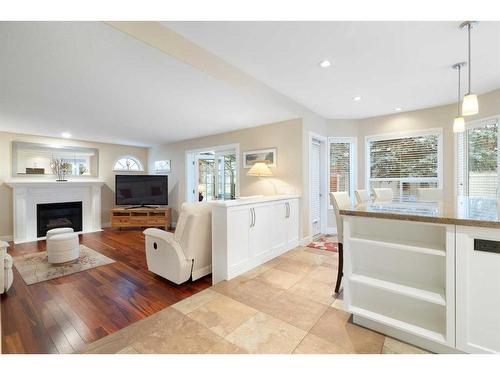 816 Diamond Court Se, Calgary, AB - Indoor Photo Showing Living Room With Fireplace