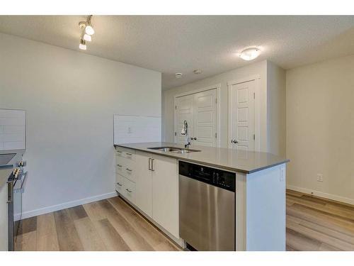 426 Cranbrook Square Se, Calgary, AB - Indoor Photo Showing Kitchen With Double Sink