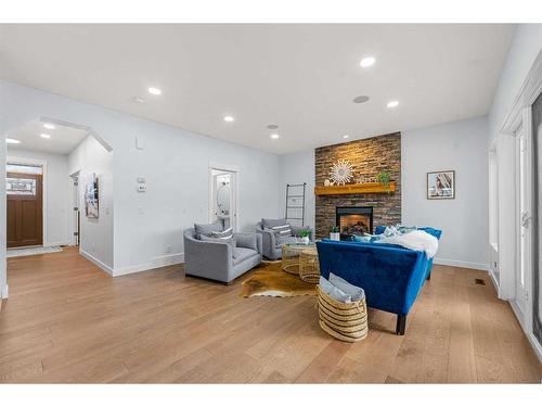 2035 37 Avenue Sw, Calgary, AB - Indoor Photo Showing Other Room With Fireplace