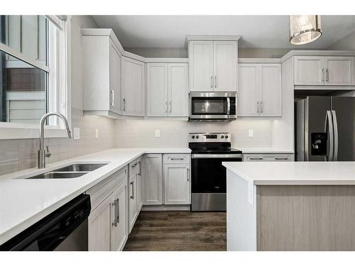 109 Skyview Parade Ne, Calgary, AB - Indoor Photo Showing Kitchen With Double Sink With Upgraded Kitchen