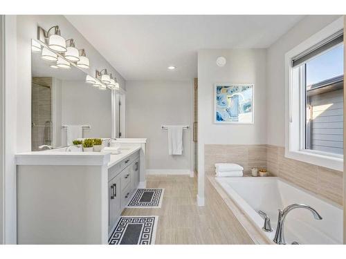 144 Marquis View Se, Calgary, AB - Indoor Photo Showing Bathroom