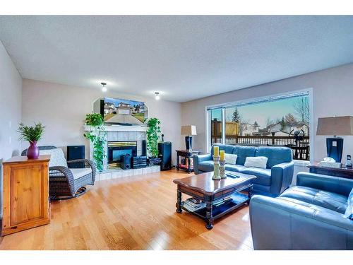 292 Riverview Close Se, Calgary, AB - Indoor Photo Showing Living Room With Fireplace