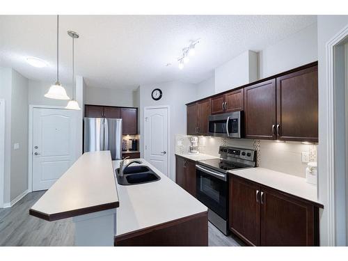 333-1 Crystal Green Lane, Okotoks, AB - Indoor Photo Showing Kitchen With Double Sink With Upgraded Kitchen