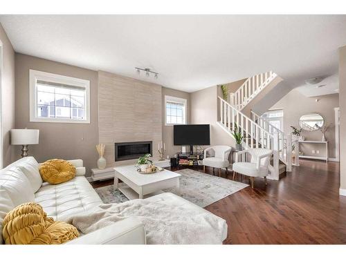 247 Valley Pointe Way Nw, Calgary, AB - Indoor Photo Showing Living Room With Fireplace