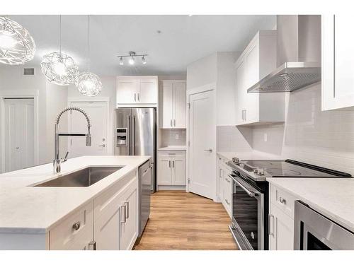 313-20 Walgrove Walk Se, Calgary, AB - Indoor Photo Showing Kitchen With Stainless Steel Kitchen With Upgraded Kitchen