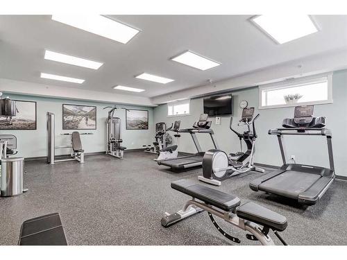 409-15 Cougar Ridge Landing Sw, Calgary, AB - Indoor Photo Showing Gym Room