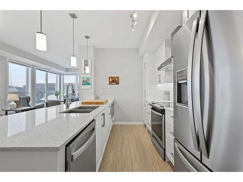 516-11 Mahogany Circle Se, Calgary, AB - Indoor Photo Showing Kitchen With Double Sink With Upgraded Kitchen