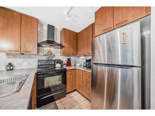 320-5115 Richard Road Sw, Calgary, AB - Indoor Photo Showing Kitchen With Double Sink