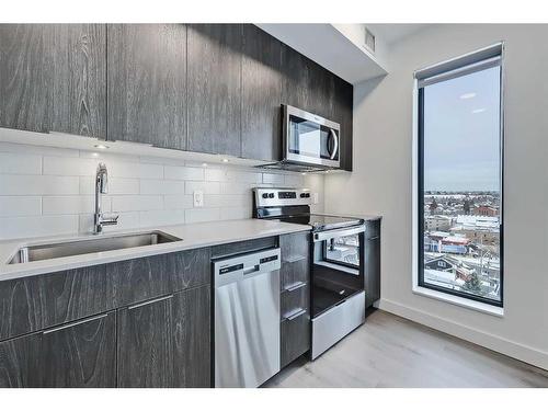 1004-123 4 Street Ne, Calgary, AB - Indoor Photo Showing Kitchen With Stainless Steel Kitchen With Upgraded Kitchen