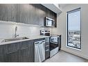 1004-123 4 Street Ne, Calgary, AB  - Indoor Photo Showing Kitchen With Stainless Steel Kitchen With Upgraded Kitchen 