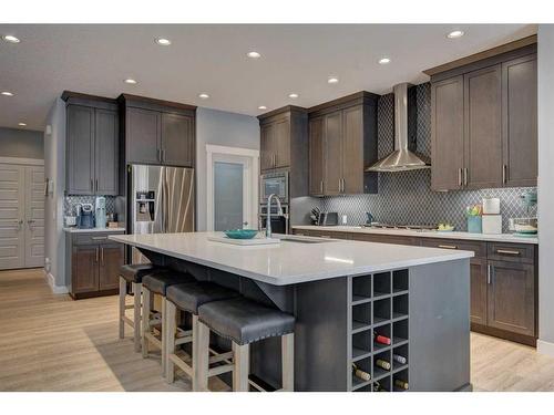 28 Crestbrook Way Sw, Calgary, AB - Indoor Photo Showing Kitchen With Stainless Steel Kitchen With Upgraded Kitchen