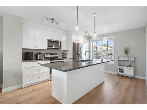 867 Cranston Avenue Se, Calgary, AB - Indoor Photo Showing Kitchen With Upgraded Kitchen