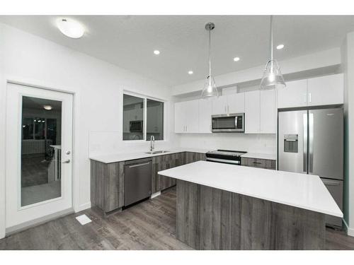 414-137 Red Embers Link Ne, Calgary, AB - Indoor Photo Showing Kitchen With Stainless Steel Kitchen With Upgraded Kitchen