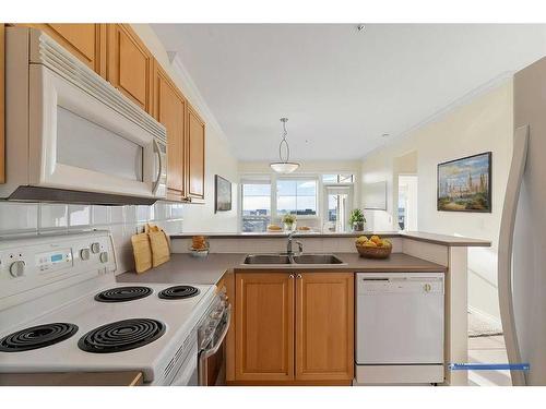 3234-1010 Arbour Lake Road Nw, Calgary, AB - Indoor Photo Showing Kitchen With Double Sink