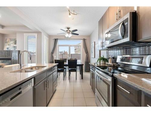 72 Sage Berry Road Nw, Calgary, AB - Indoor Photo Showing Kitchen With Double Sink With Upgraded Kitchen