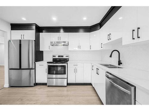 208 Falconridge Crescent Ne, Calgary, AB - Indoor Photo Showing Kitchen With Double Sink With Upgraded Kitchen