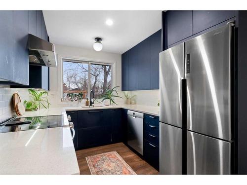 432 Lynnover Way Se, Calgary, AB - Indoor Photo Showing Kitchen With Double Sink With Upgraded Kitchen