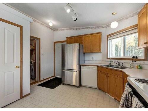 33567 Highway 584, Rural Mountain View County, AB - Indoor Photo Showing Kitchen With Double Sink