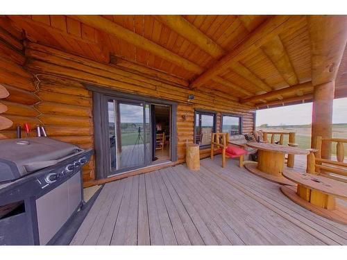 7063 584 Highway, Sundre, AB - Outdoor With Deck Patio Veranda With Exterior