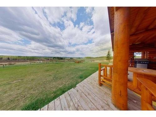 7063 584 Highway, Sundre, AB - Outdoor With Deck Patio Veranda With View