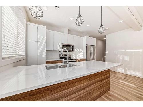 248 Seton Passage Se, Calgary, AB - Indoor Photo Showing Kitchen With Double Sink With Upgraded Kitchen