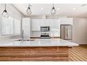 248 Seton Passage Se, Calgary, AB  - Indoor Photo Showing Kitchen With Stainless Steel Kitchen With Double Sink With Upgraded Kitchen 