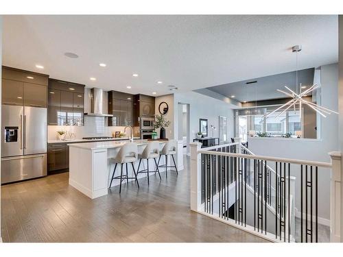 74 Clear Creek Place, Rural Rocky View County, AB - Indoor Photo Showing Kitchen With Upgraded Kitchen