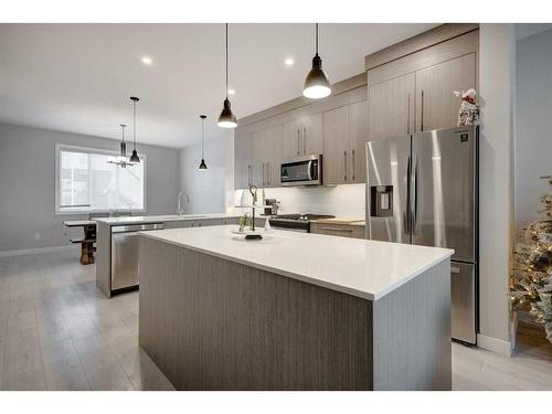 105 Chelsea Drive, Chestermere, AB - Indoor Photo Showing Kitchen With Stainless Steel Kitchen With Upgraded Kitchen