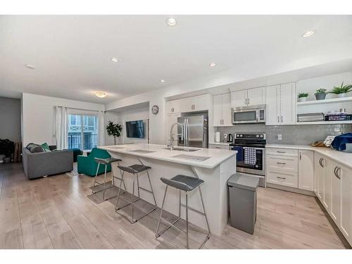 411 Nolanlake Villas Nw, Calgary, AB - Indoor Photo Showing Kitchen With Stainless Steel Kitchen With Upgraded Kitchen