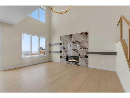 28 North Bridges Glen, Langdon, AB - Indoor With Fireplace