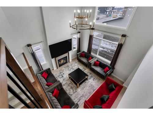 29 South Shore Manor, Chestermere, AB - Indoor With Fireplace