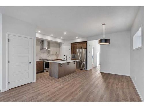 102 Herron Street Ne, Calgary, AB - Indoor Photo Showing Kitchen With Upgraded Kitchen