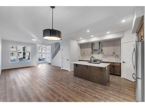 102 Herron Street Ne, Calgary, AB - Indoor Photo Showing Kitchen With Upgraded Kitchen