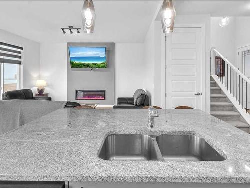 868 Marina Drive, Chestermere, AB - Indoor Photo Showing Kitchen With Double Sink