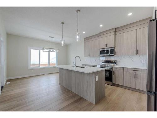 15 Waterford Street, Chestermere, AB - Indoor Photo Showing Kitchen With Upgraded Kitchen