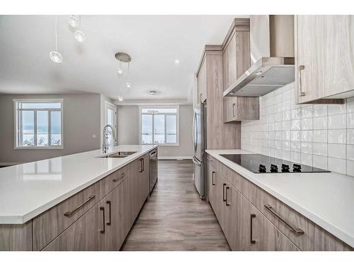 368 Watercrest Place, Chestermere, AB - Indoor Photo Showing Kitchen With Double Sink With Upgraded Kitchen