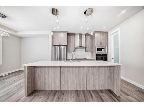 368 Watercrest Place, Chestermere, AB - Indoor Photo Showing Kitchen With Upgraded Kitchen