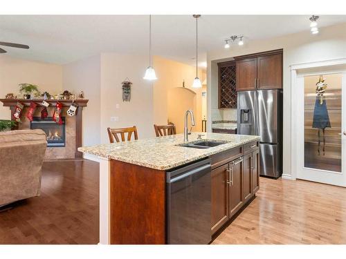 332 Auburn Bay Blvd Se, Calgary, AB - Indoor Photo Showing Kitchen With Stainless Steel Kitchen With Double Sink