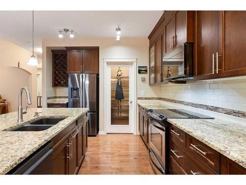 332 Auburn Bay Blvd Se, Calgary, AB - Indoor Photo Showing Kitchen With Stainless Steel Kitchen With Double Sink With Upgraded Kitchen