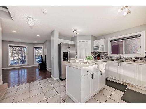 345 Taradale Drive Ne, Calgary, AB - Indoor Photo Showing Kitchen With Double Sink